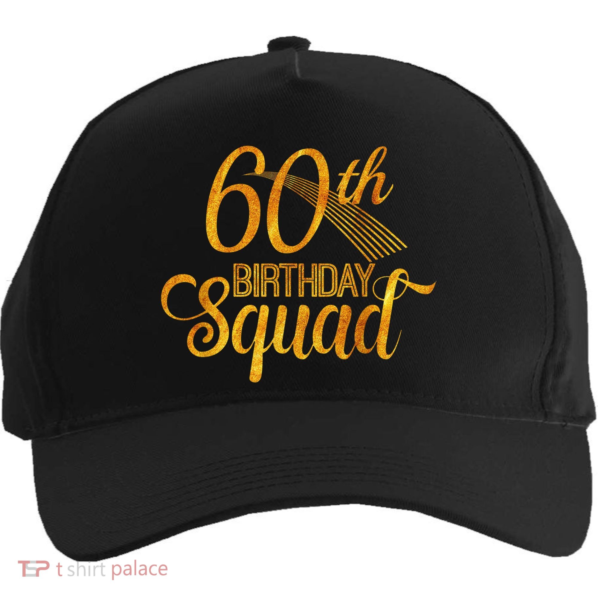 60th Birthday Squad Party Bday Yellow Gold Five-Panel Snapback Cap