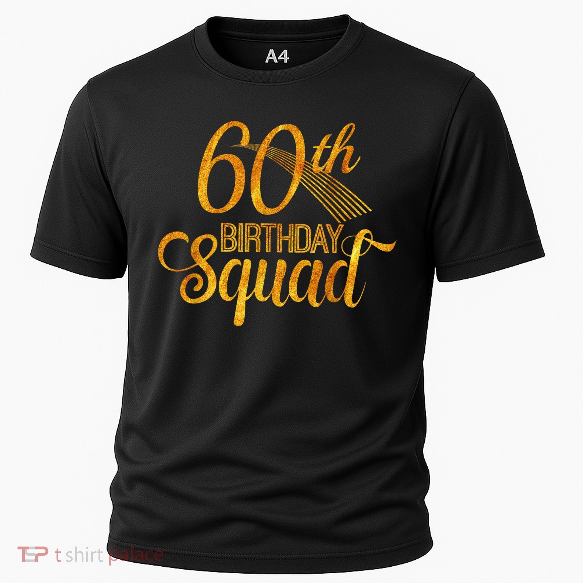 60th Birthday Squad Party Bday Yellow Gold Cooling Performance Crew T-Shirt