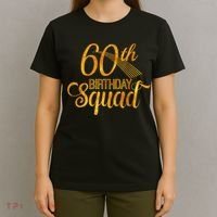 60th Birthday Squad Party Bday Yellow Gold T-Shirt thumb 4