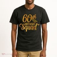 60th Birthday Squad Party Bday Yellow Gold Tall T-Shirt thumb 2