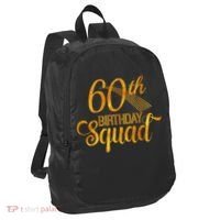 60th Birthday Squad Party Bday Yellow Gold Port Authority Crush Ripstop Backpack thumb 0