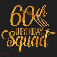 60th Birthday Squad Party Bday Yellow Gold Transport Backpack thumb 2