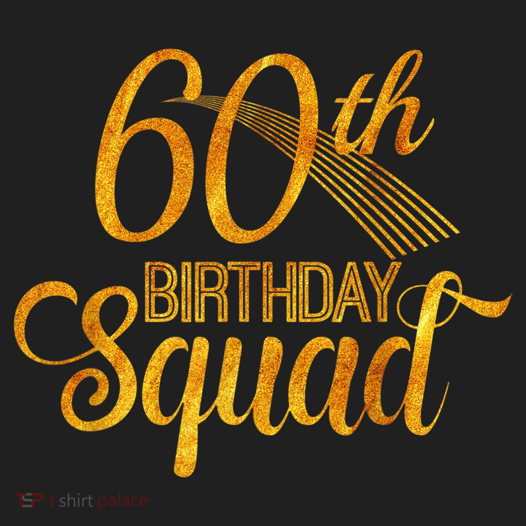 60th Birthday Squad Party Bday Yellow Gold Transport Backpack