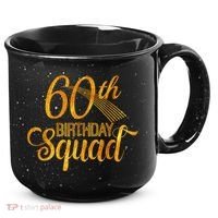 60th Birthday Squad Party Bday Yellow Gold 15oz Campfire Ceramic Mug thumb 0