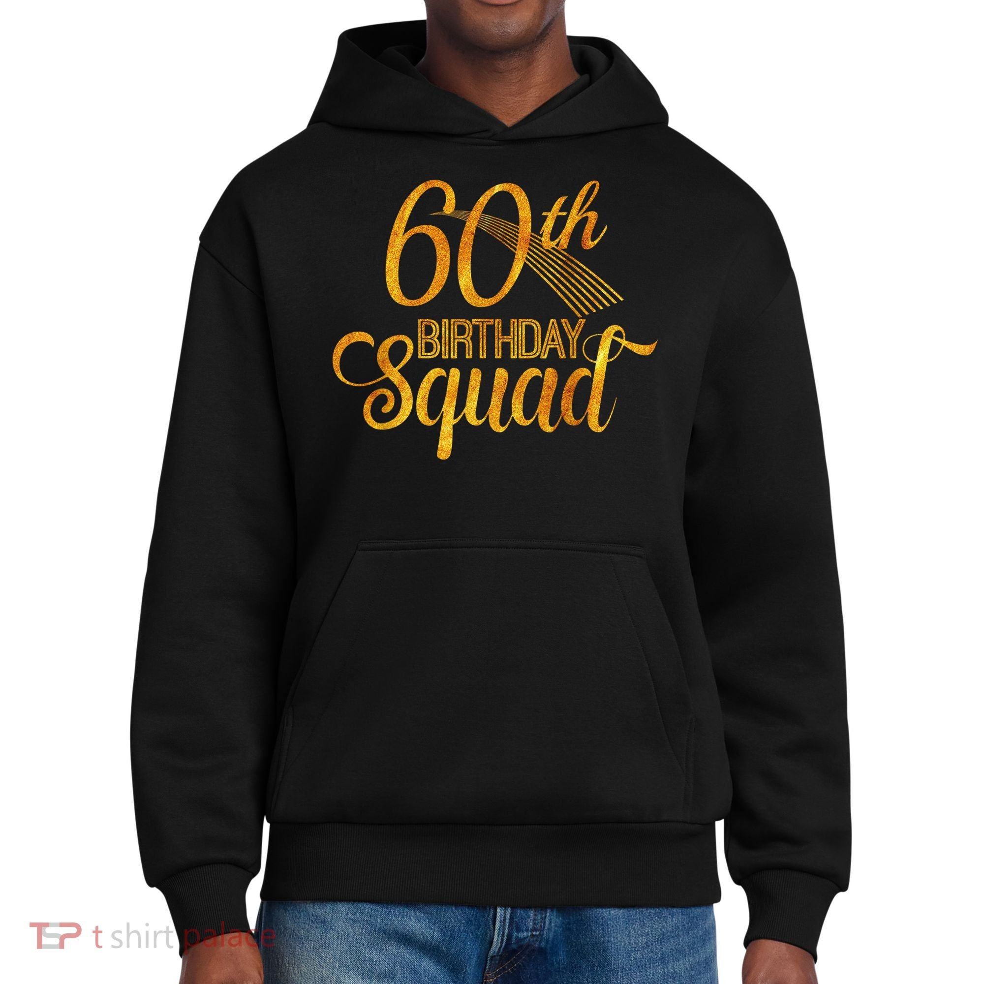 60th Birthday Squad Party Bday Yellow Gold District V.I.T. Heavyweight Hoodie