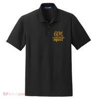 60th Birthday Squad Party Bday Yellow Gold Dry Zone Grid Polo thumb 0