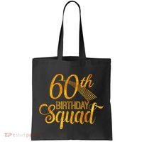 60th Birthday Squad Party Bday Yellow Gold Tote Bag thumb 0