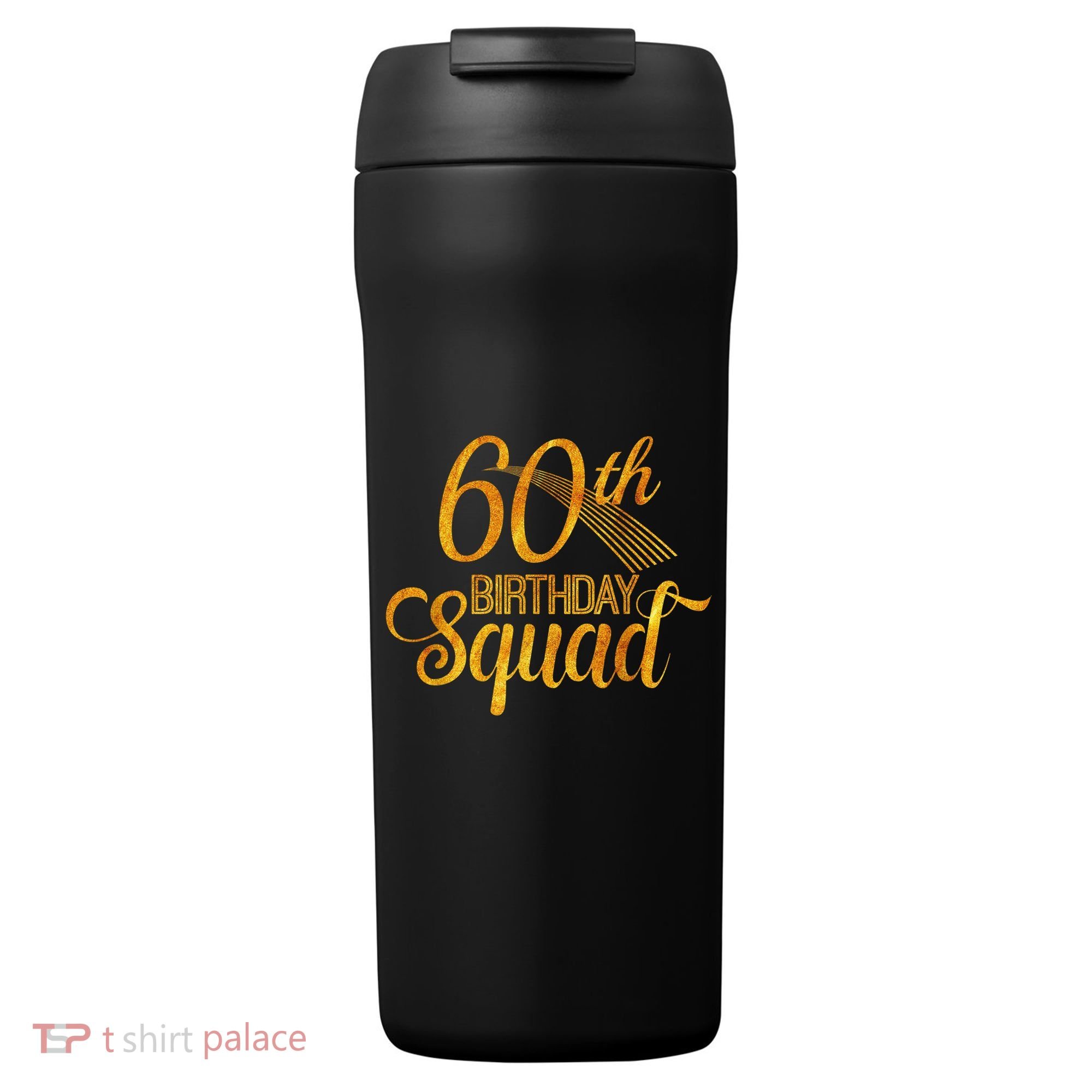60th Birthday Squad Party Bday Yellow Gold 24oz Duet Stainless Steel Tumbler