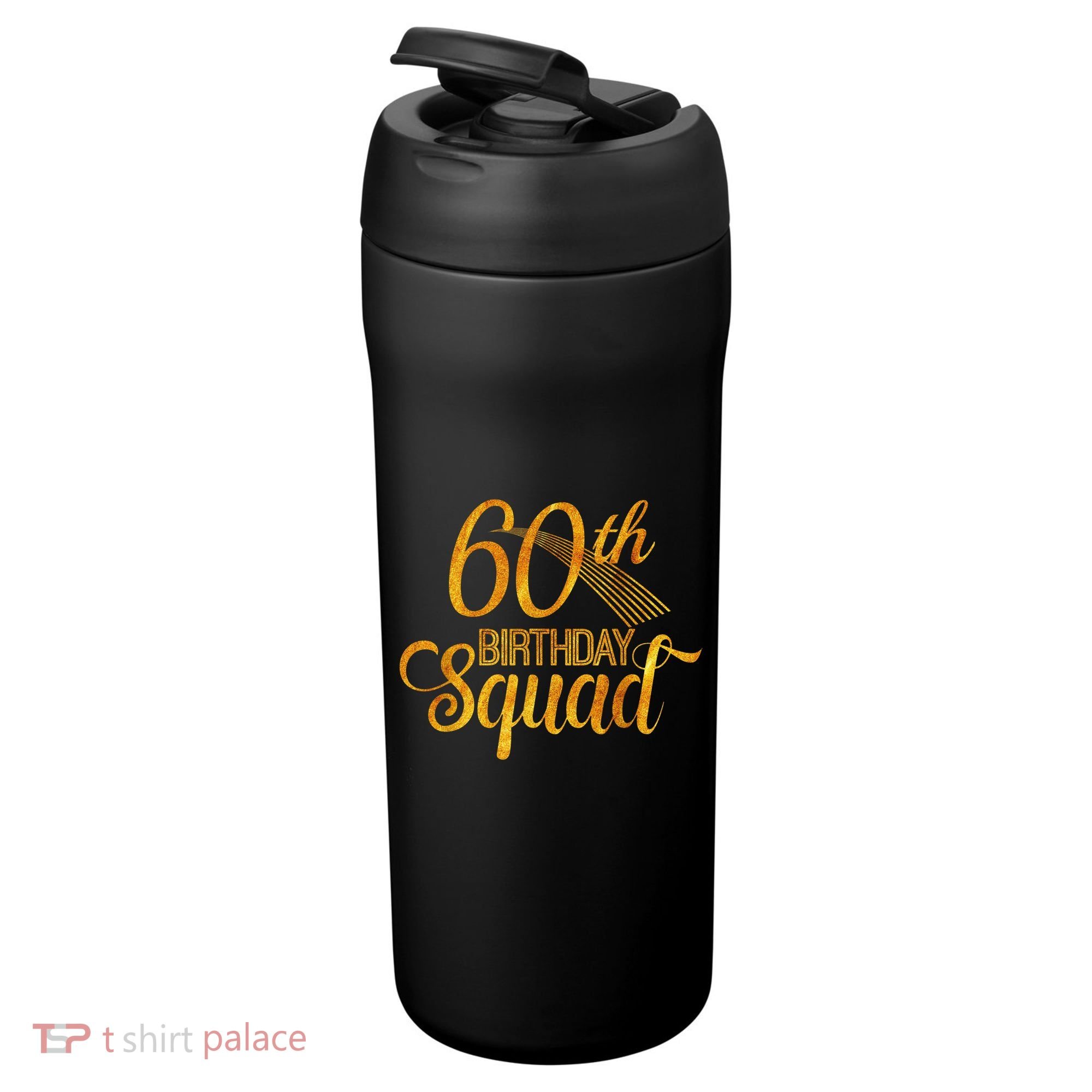 60th Birthday Squad Party Bday Yellow Gold 24oz Duet Stainless Steel Tumbler