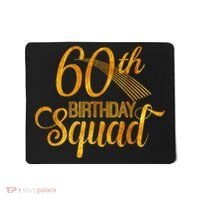 60th Birthday Squad Party Bday Yellow Gold Mousepad thumb 0