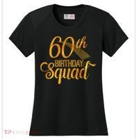 60th Birthday Squad Party Bday Yellow Gold Women's Cooling Performance Crew T-Shirt thumb 0