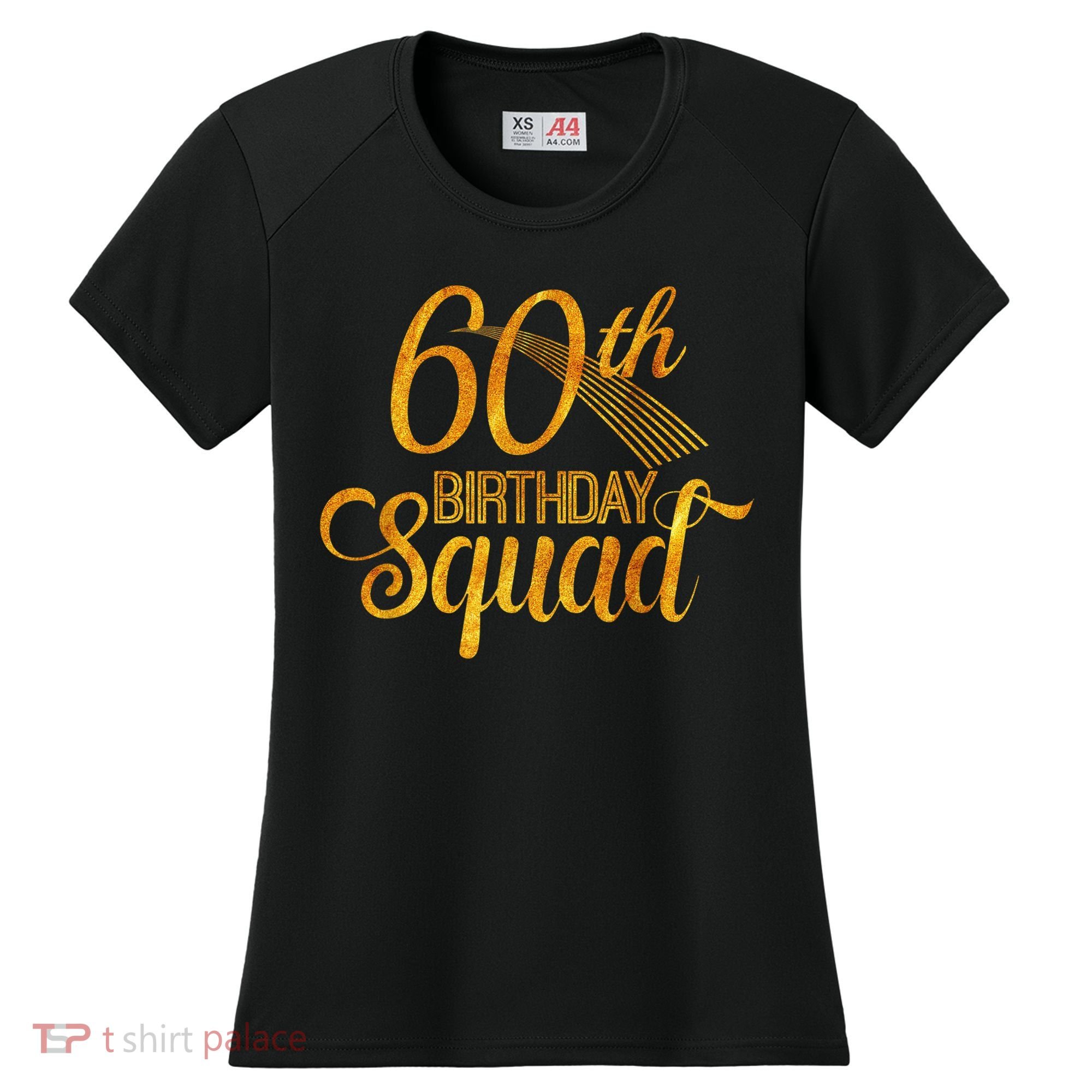 60th Birthday Squad Party Bday Yellow Gold Women's Cooling Performance Crew T-Shirt