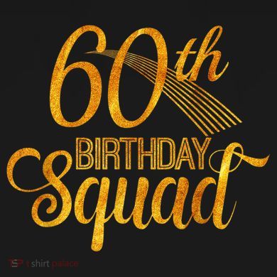 60th Birthday Squad Party Bday Yellow Gold Ornament