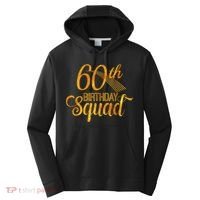 60th Birthday Squad Party Bday Yellow Gold Performance Fleece Hoodie thumb 0