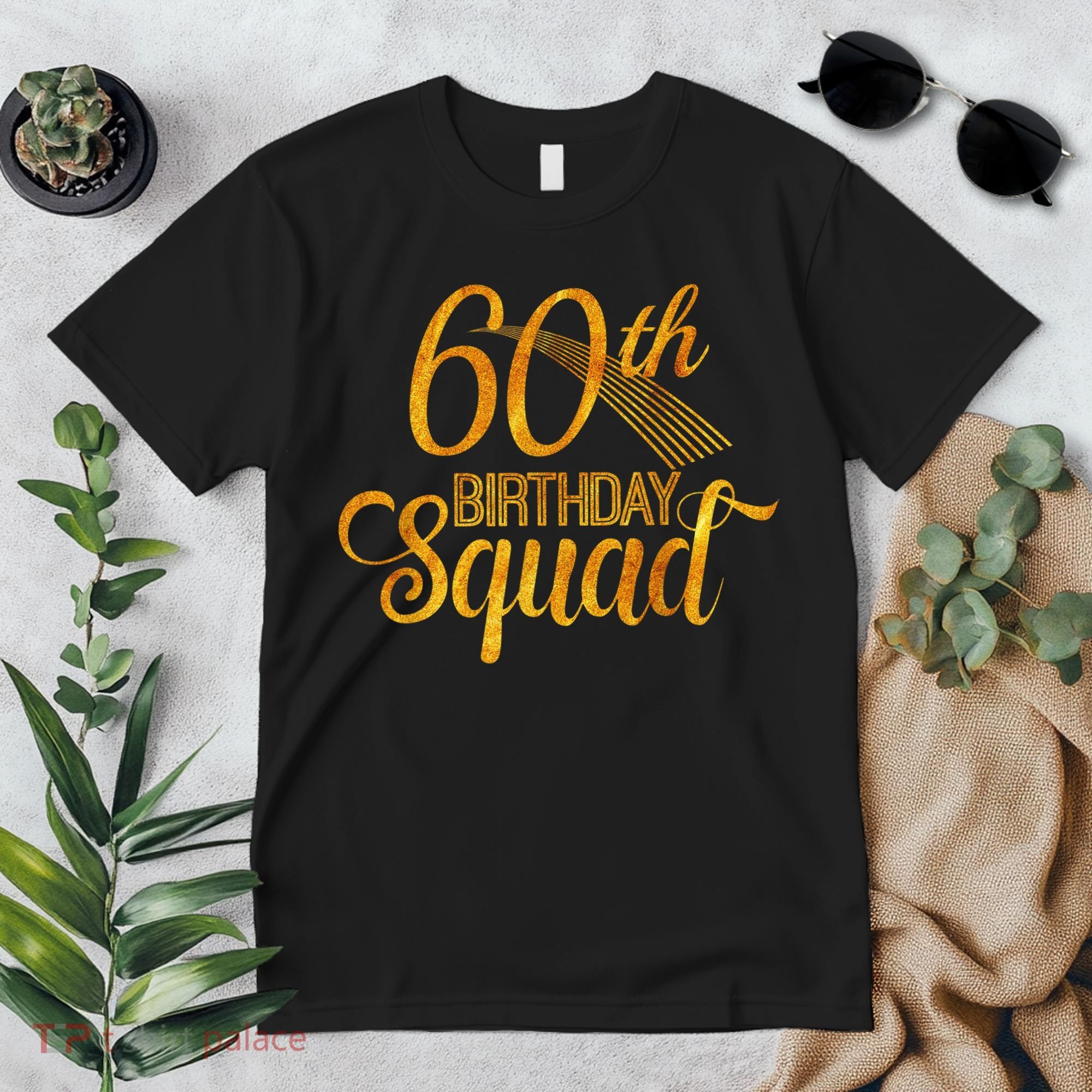 60th Birthday Squad Party Bday Yellow Gold Premium T-Shirt