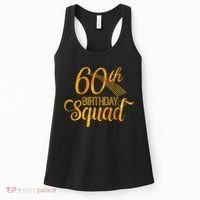 60th Birthday Squad Party Bday Yellow Gold Women's Tank Top thumb 0