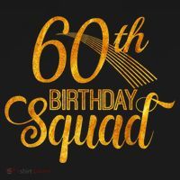 60th Birthday Squad Party Bday Yellow Gold Tall Hoodie thumb 2