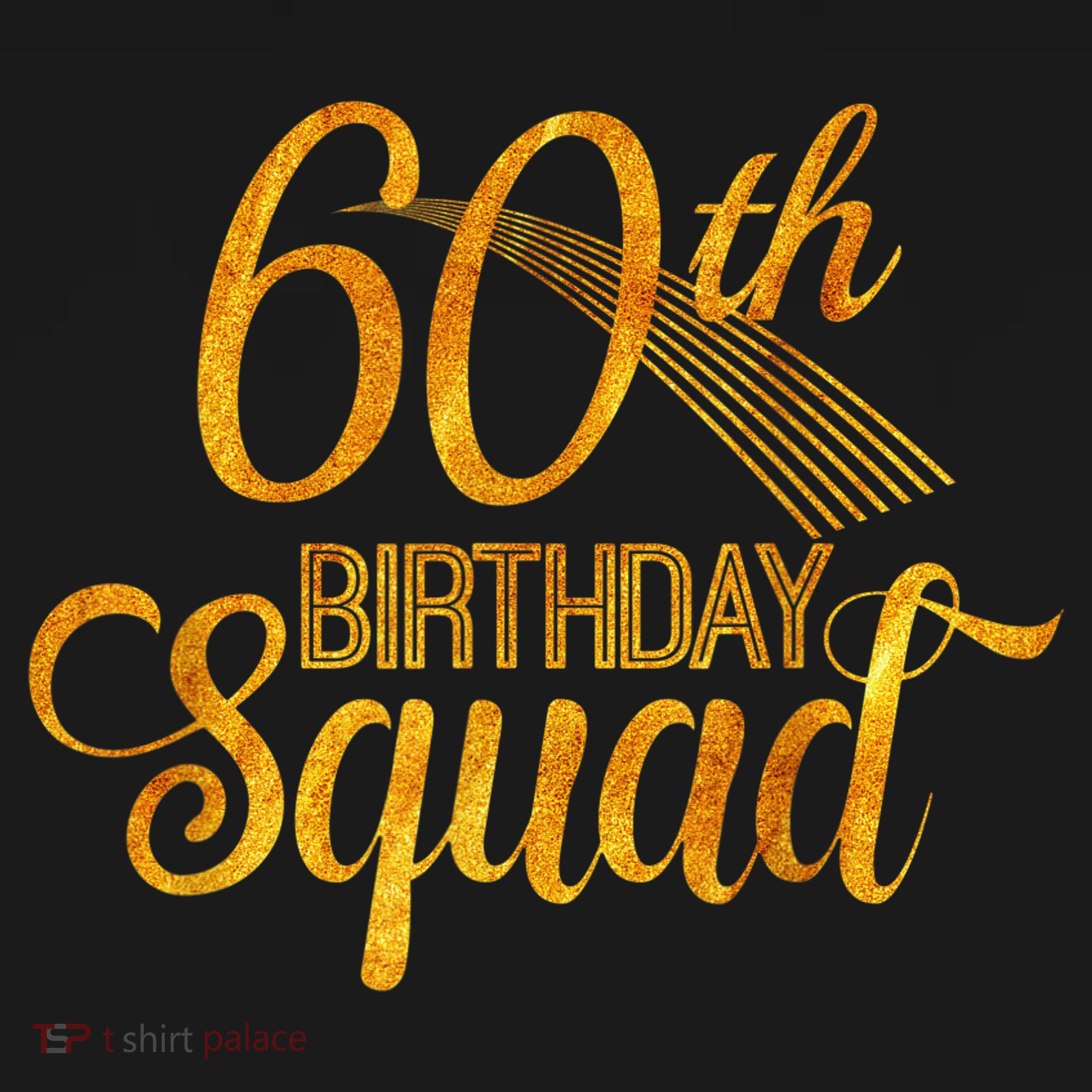 60th Birthday Squad Party Bday Yellow Gold Tall Hoodie