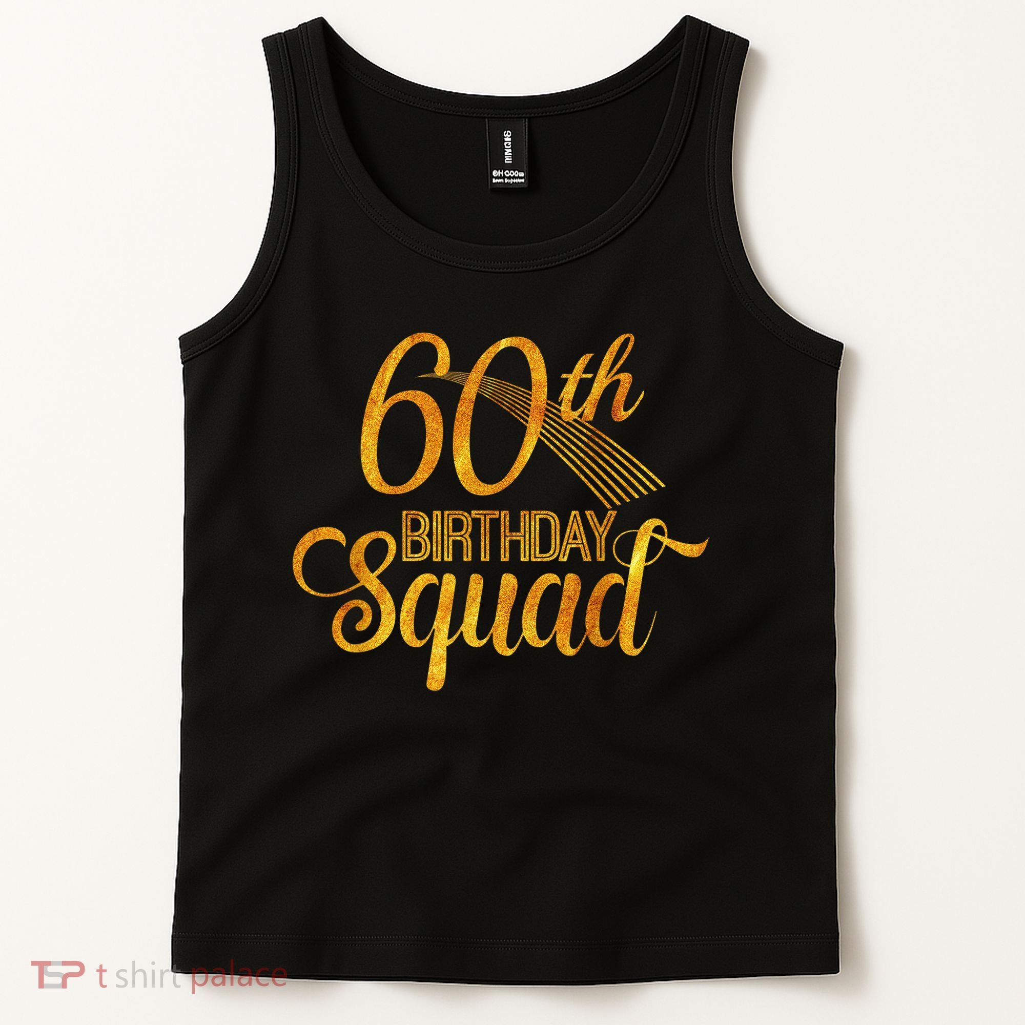 60th Birthday Squad Party Bday Yellow Gold Tank Top