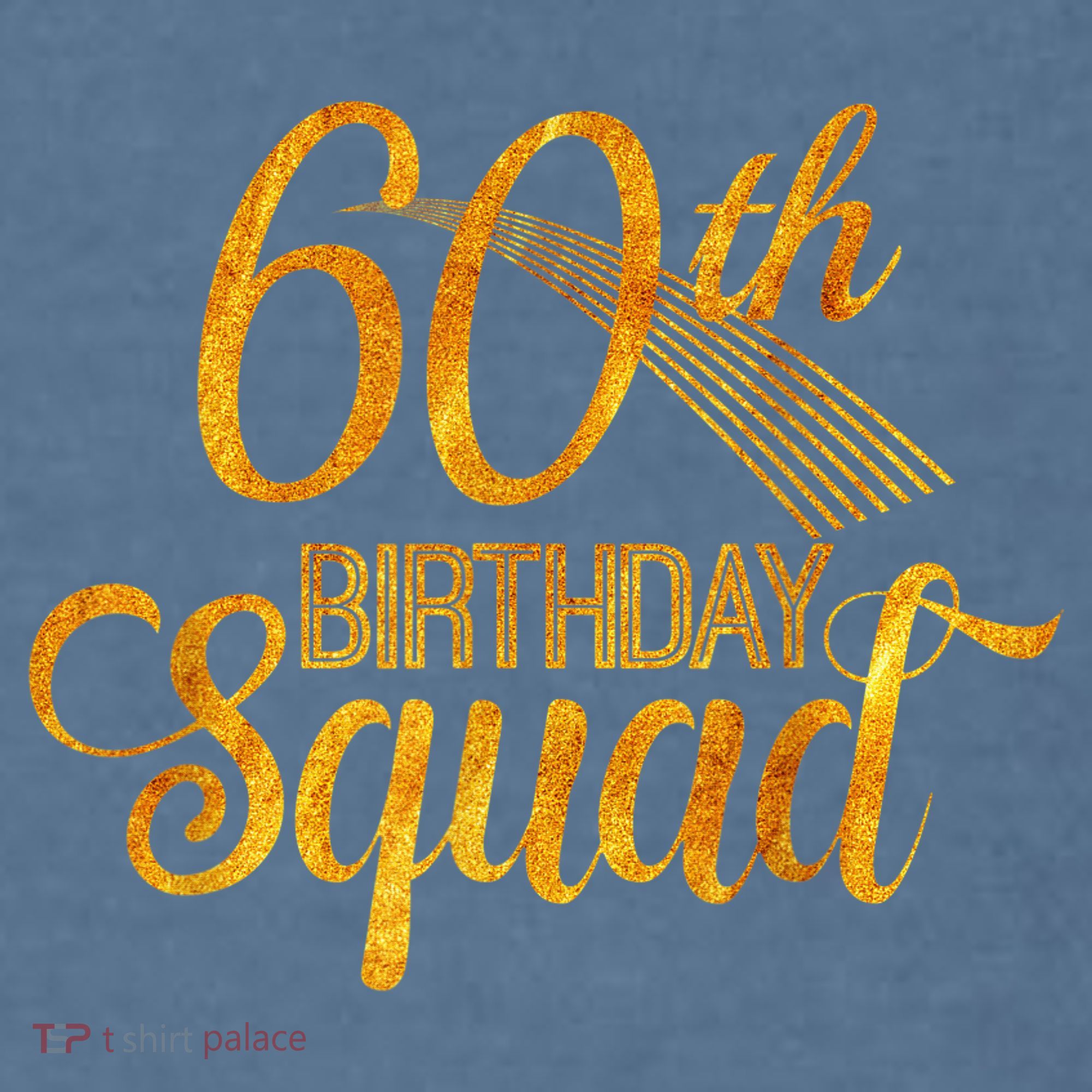 60th Birthday Squad Party Bday Yellow Gold Garment-Dyed Sweatshirt