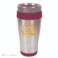 60th Birthday Squad Party Bday Yellow Gold 16oz Travel Tumbler thumb 0
