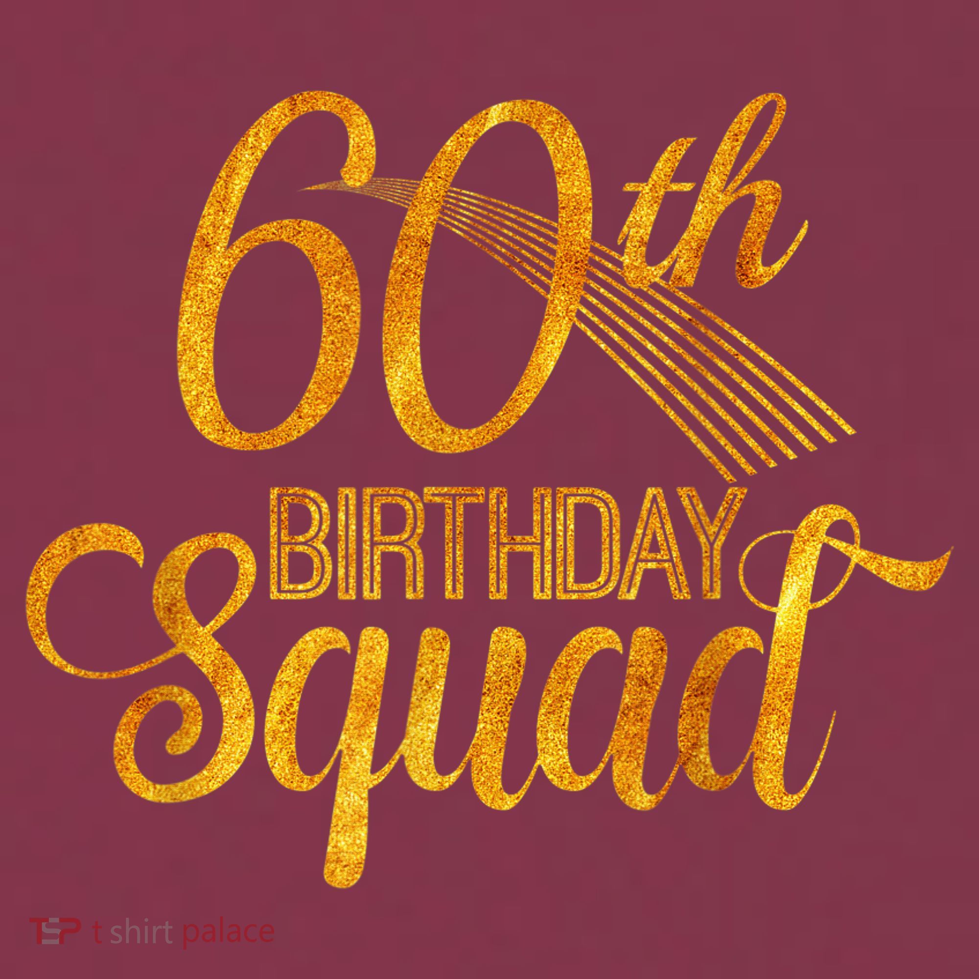 60th Birthday Squad Party Bday Yellow Gold 16oz Travel Tumbler