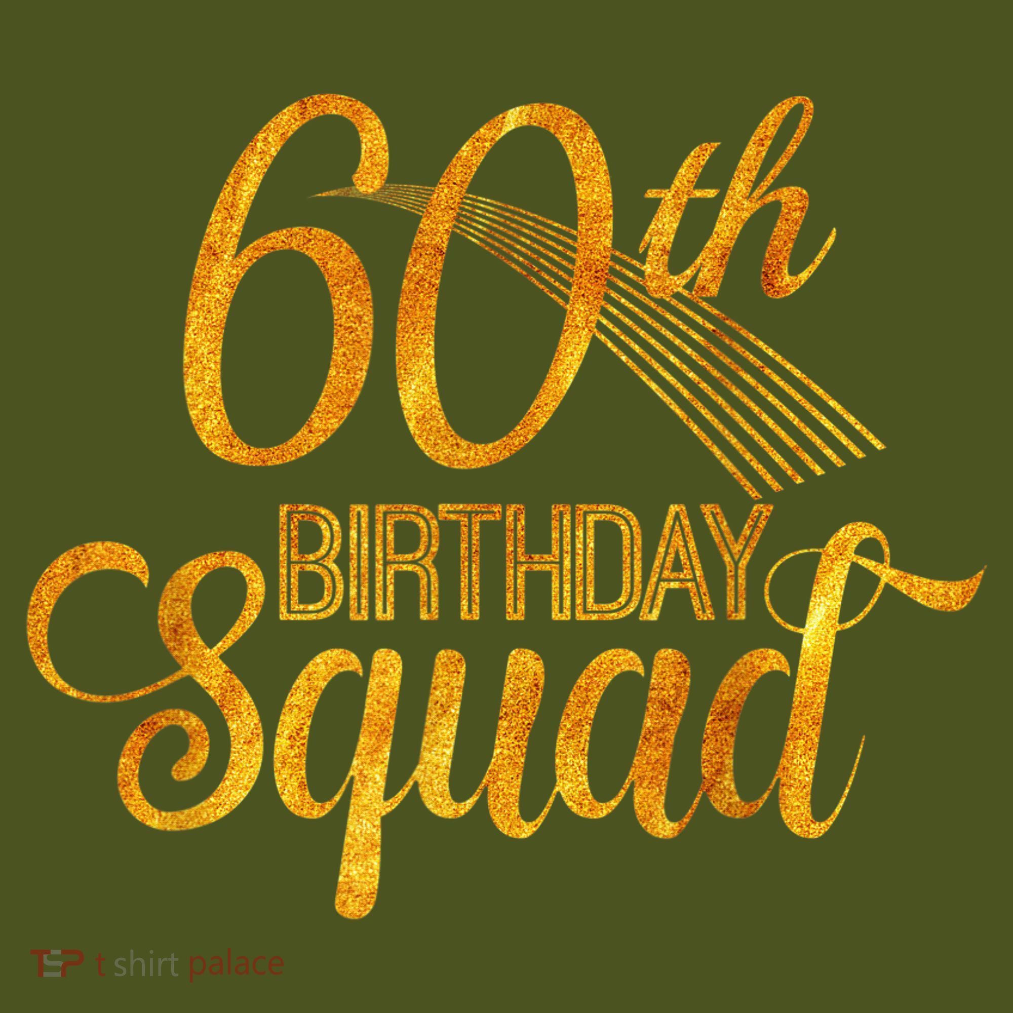 60th Birthday Squad Party Bday Yellow Gold The Baniff Cuffed Pom Beanie