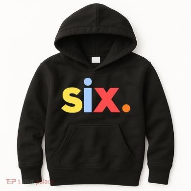 6th Birthday, Six Age 6 Gift Kids Hoodie