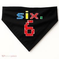 6th Birthday Six Year Old Gift Sixth Number 6 USA-Made Doggie Bandana thumb 0