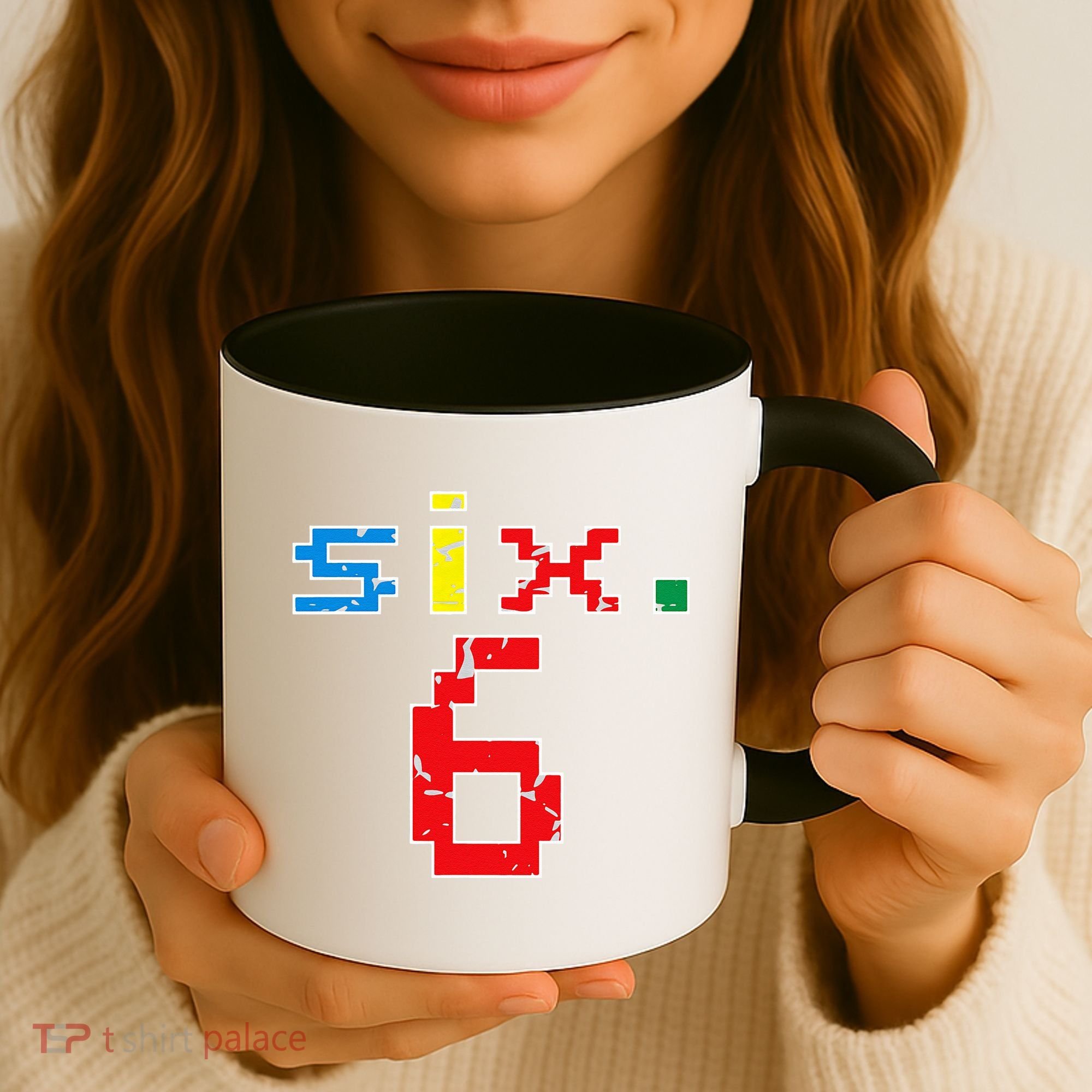 6th Birthday Six Year Old Gift Sixth Number 6 Coffee Mug
