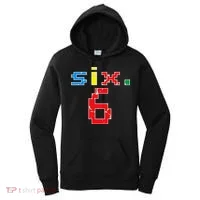 6th Birthday Six Year Old Gift Sixth Number 6 Women's Hoodie thumb 0