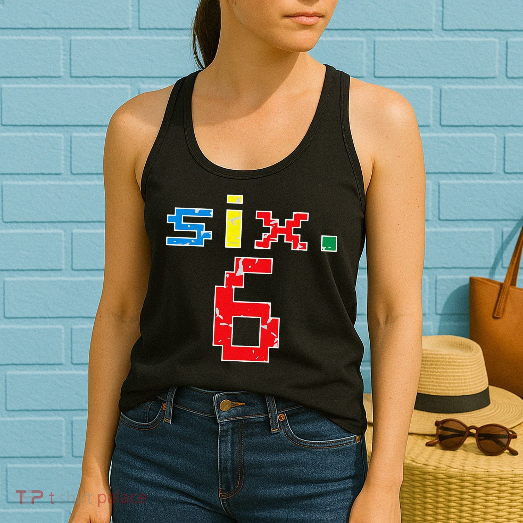 6th Birthday Six Year Old Gift Sixth Number 6 Women's Tank Top