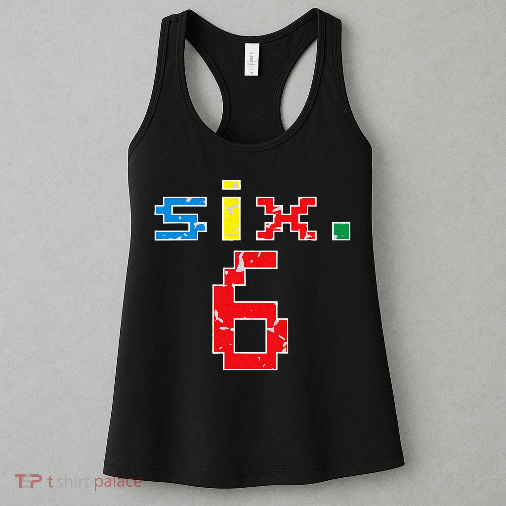6th Birthday Six Year Old Gift Sixth Number 6 Women's Tank Top
