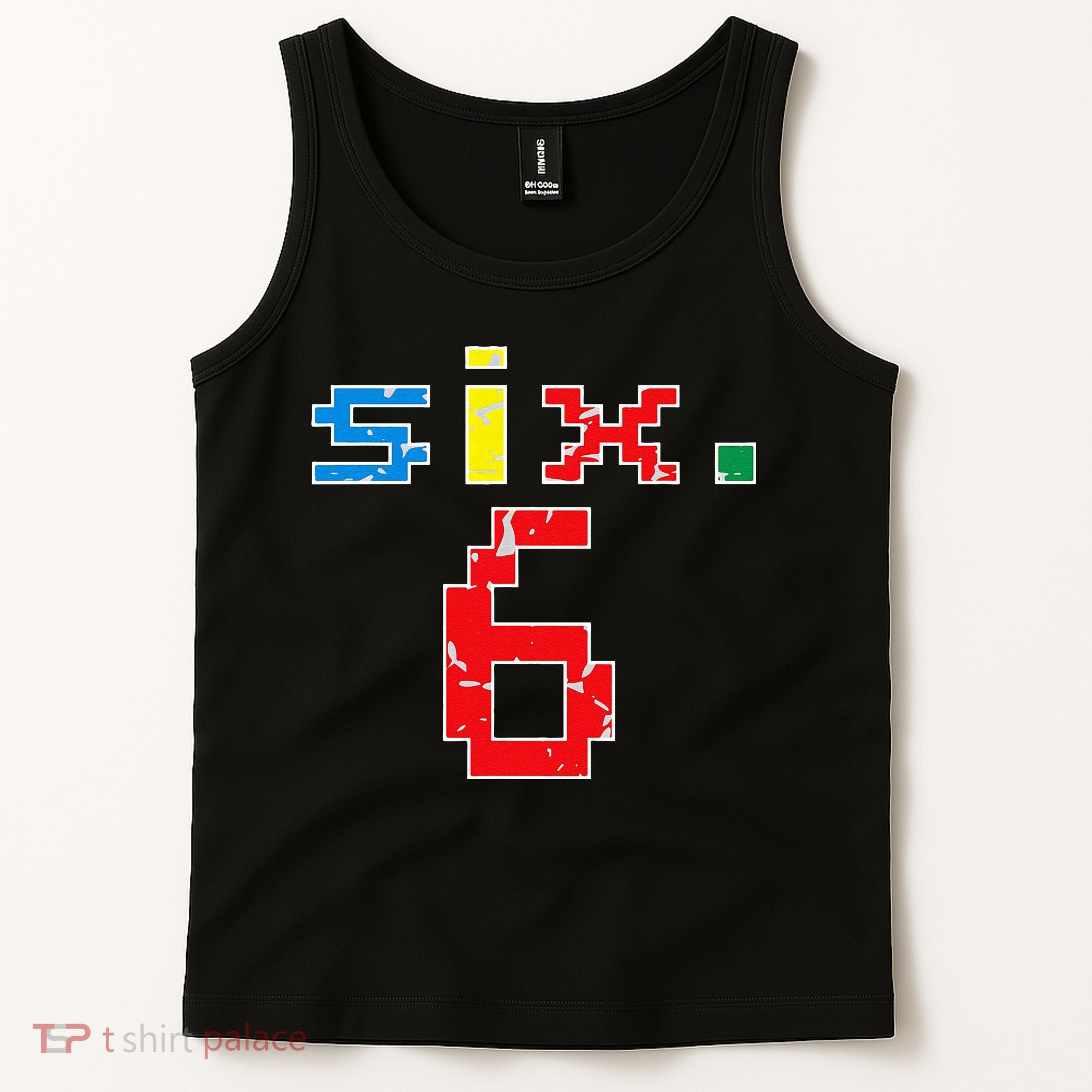 6th Birthday Six Year Old Gift Sixth Number 6 Tank Top