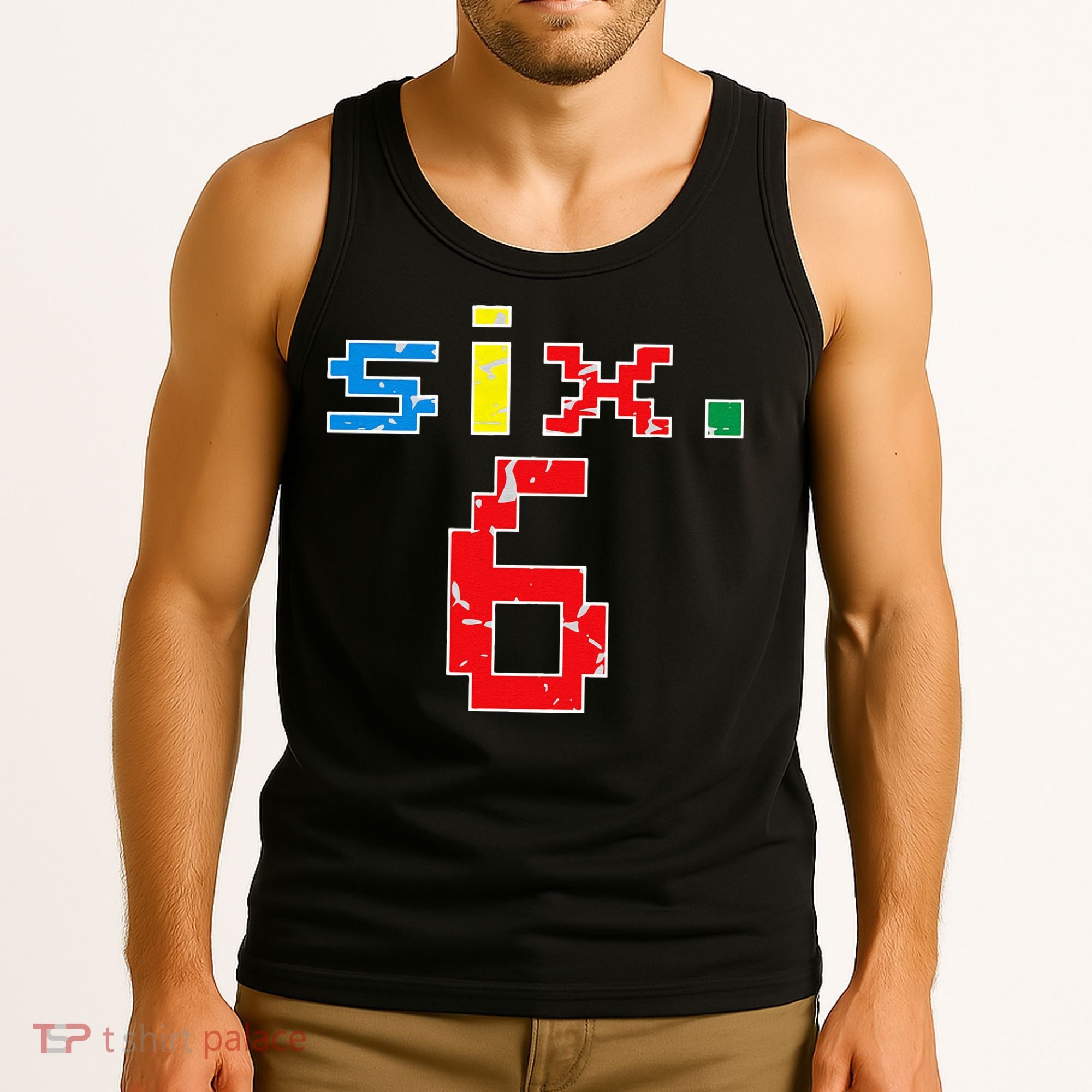 6th Birthday Six Year Old Gift Sixth Number 6 Tank Top