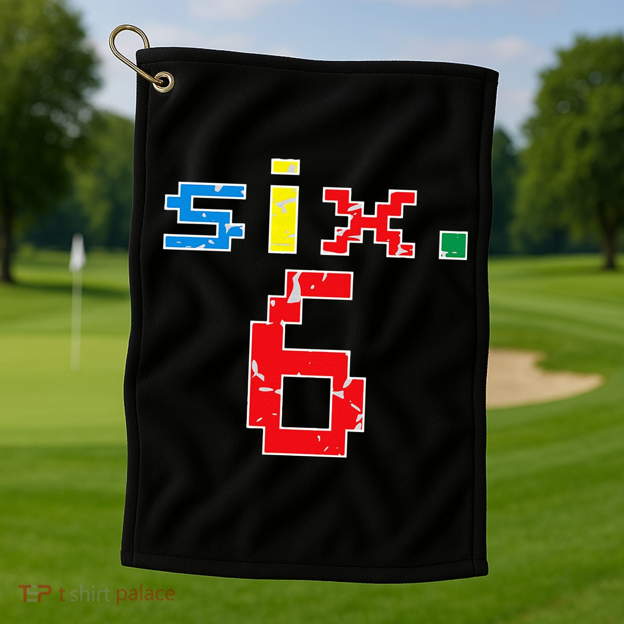 6th Birthday Six Year Old Gift Sixth Number 6 Golf Towel