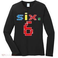 6th Birthday Six Year Old Gift Sixth Number 6 Women's Long Sleeve Shirt thumb 0
