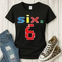 6th Birthday Six Year Old Gift Sixth Number 6 Women's T-Shirt thumb 3