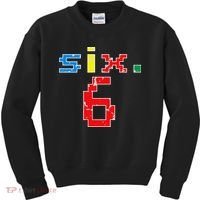 6th Birthday Six Year Old Gift Sixth Number 6 Kids Sweatshirt thumb 0