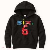 6th Birthday Six Year Old Gift Sixth Number 6 Kids Hoodie thumb 0
