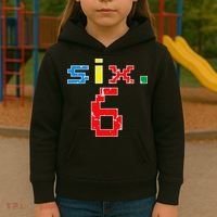 6th Birthday Six Year Old Gift Sixth Number 6 Kids Hoodie thumb 3
