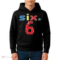 6th Birthday Six Year Old Gift Sixth Number 6 Kids Hoodie thumb 4