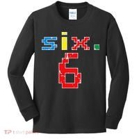 6th Birthday Six Year Old Gift Sixth Number 6 Kids Long Sleeve Shirt thumb 0