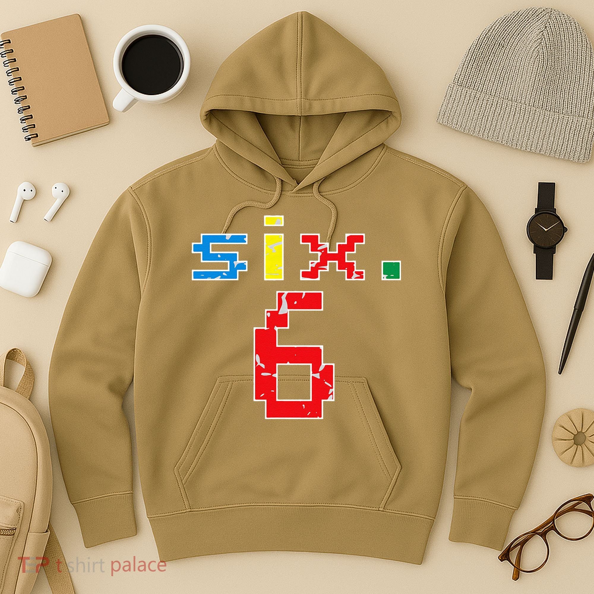 6th Birthday Six Year Old Gift Sixth Number 6 Hoodie
