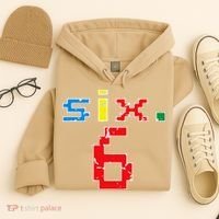 6th Birthday Six Year Old Gift Sixth Number 6 Hoodie thumb 4