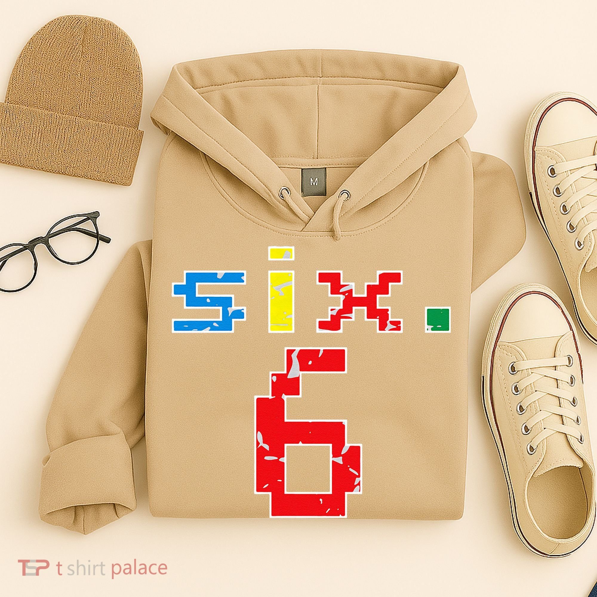 6th Birthday Six Year Old Gift Sixth Number 6 Hoodie