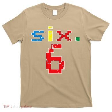 6th Birthday Six Year Old Gift Sixth Number 6 T-Shirt