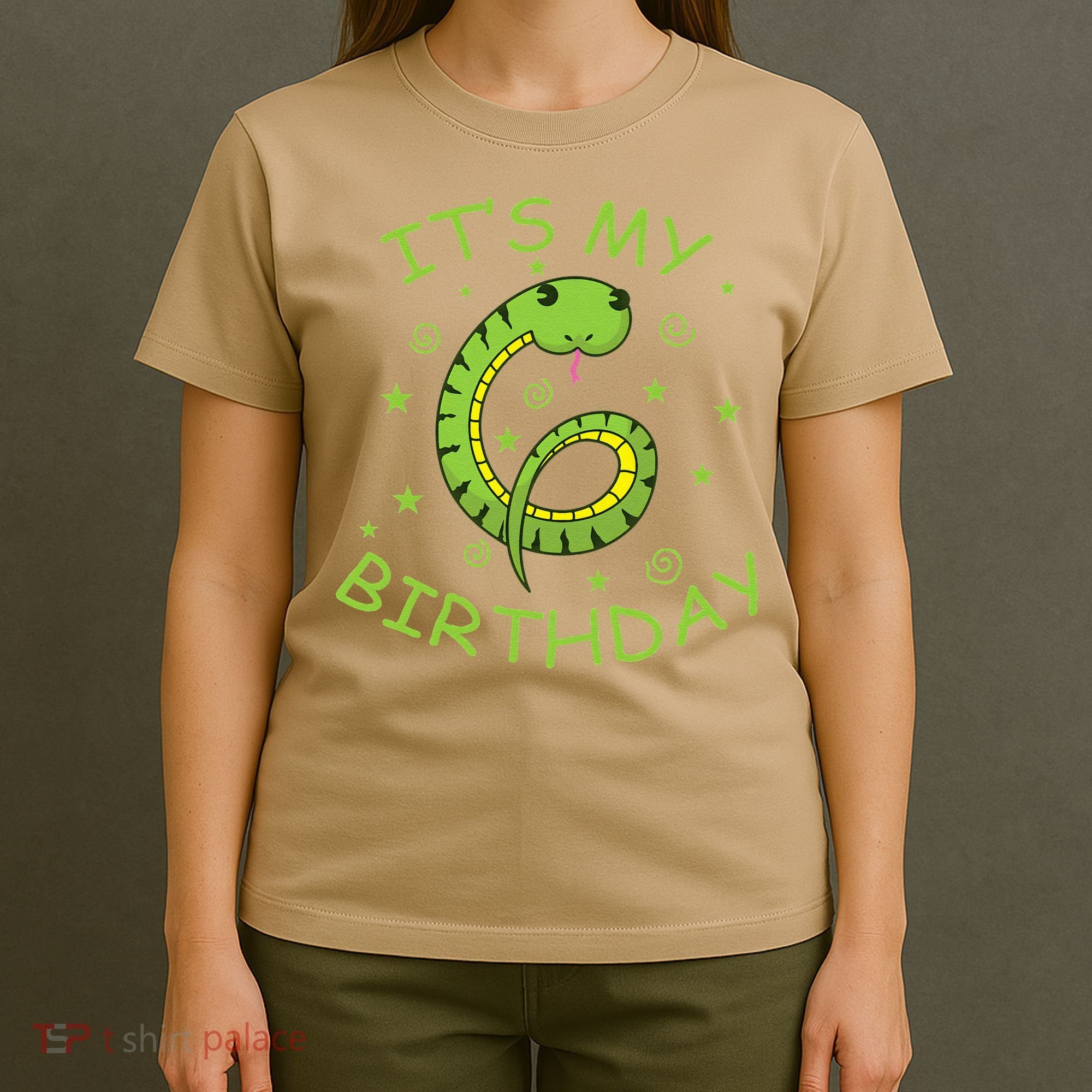 6th Birthday Snake As Number Child T-Shirt