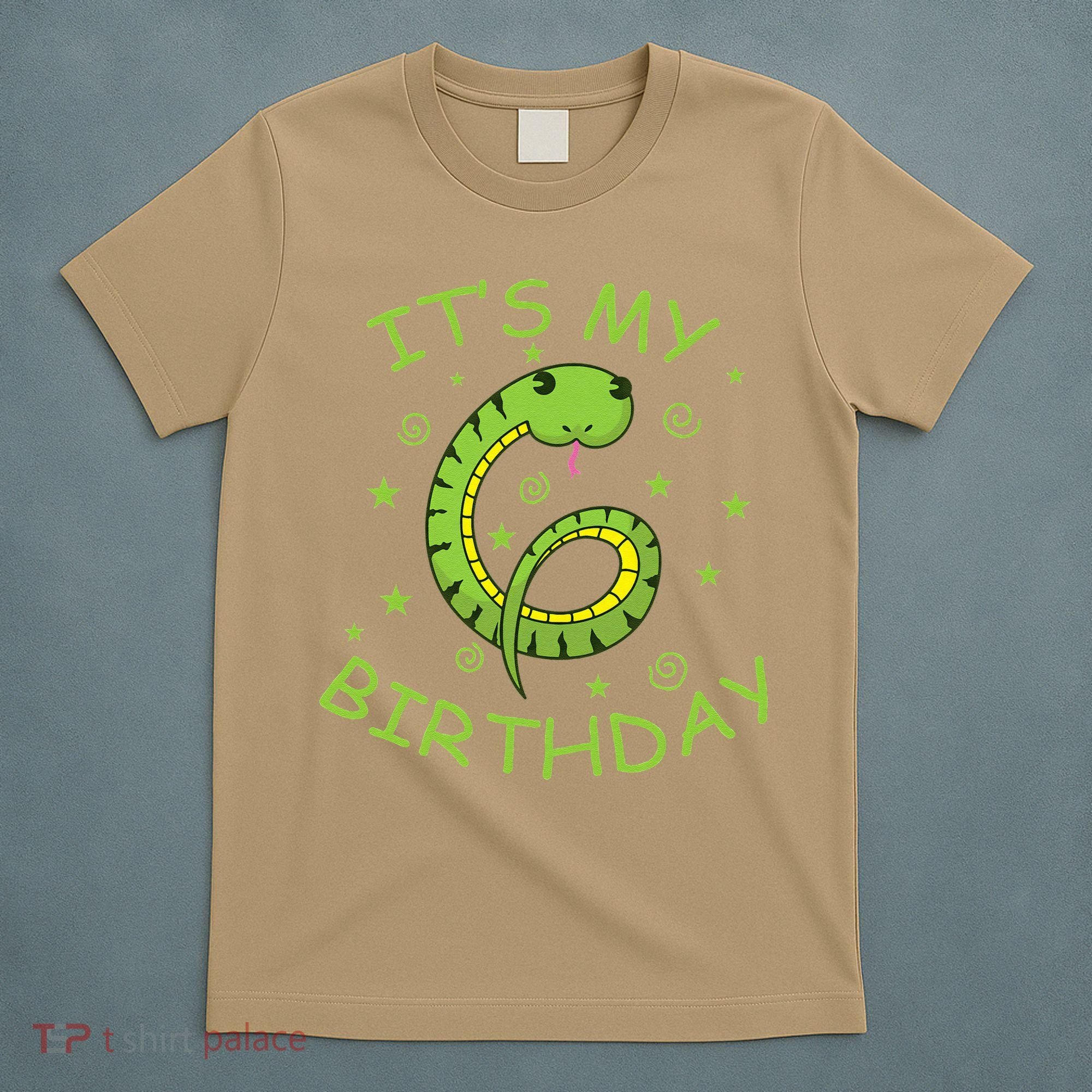 6th Birthday Snake As Number Child T-Shirt