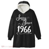 60th Birthday Sassy Since 1966 Hooded Wearable Blanket thumb 0